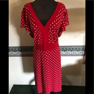 Lane Bryant Red/White Dress